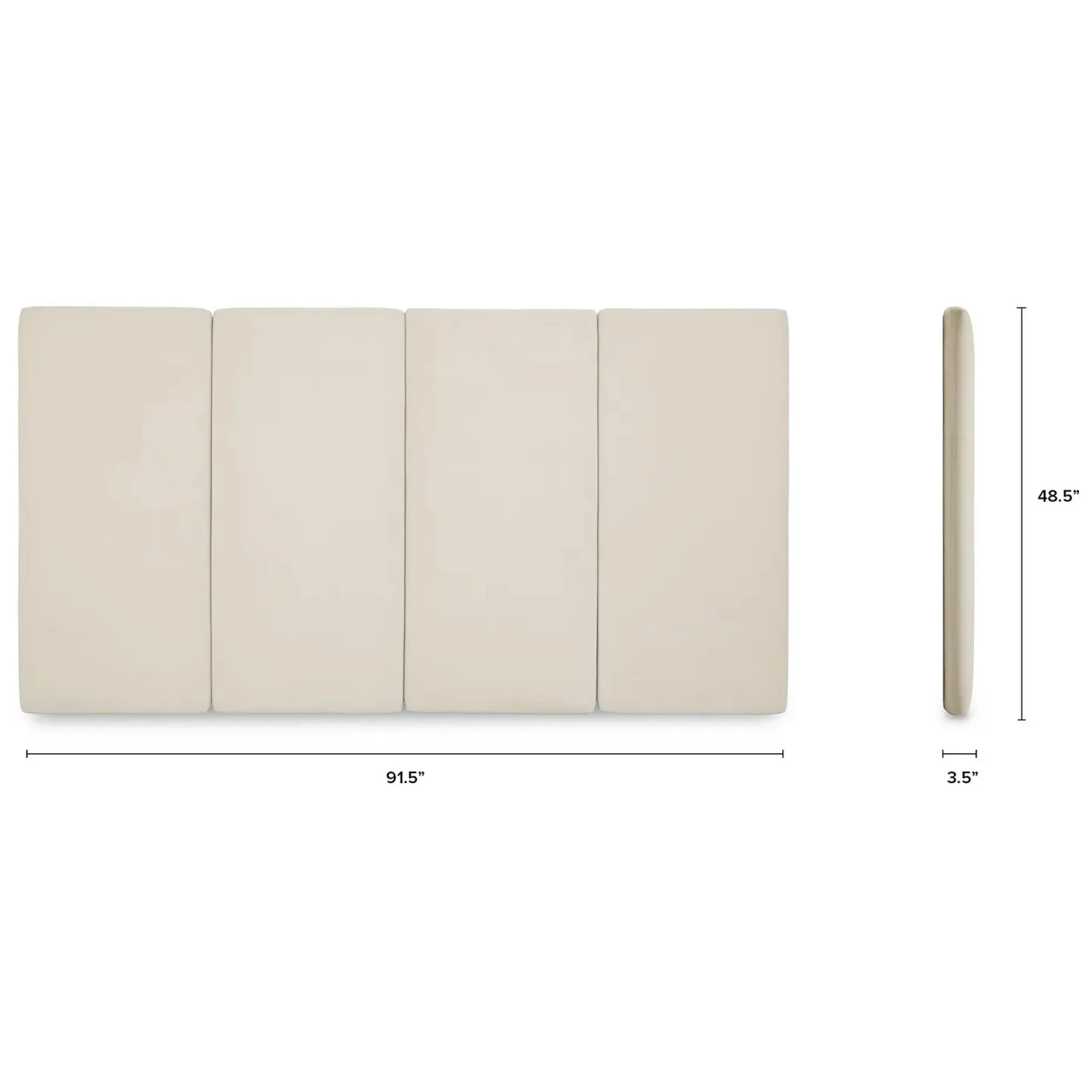 Noel King Velvet Headboard - Plush Pacific Taupe