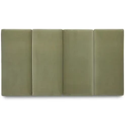Noel King Velvet Headboard - Plush Pacific Sage
