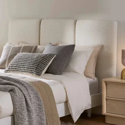 Noel Queen Headboard - Lunaria White Bouclé