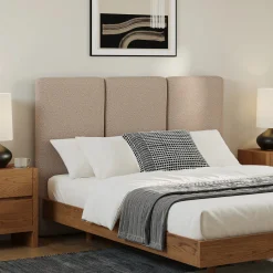 Noel Queen Headboard - Sandstone Wool Bouclé
