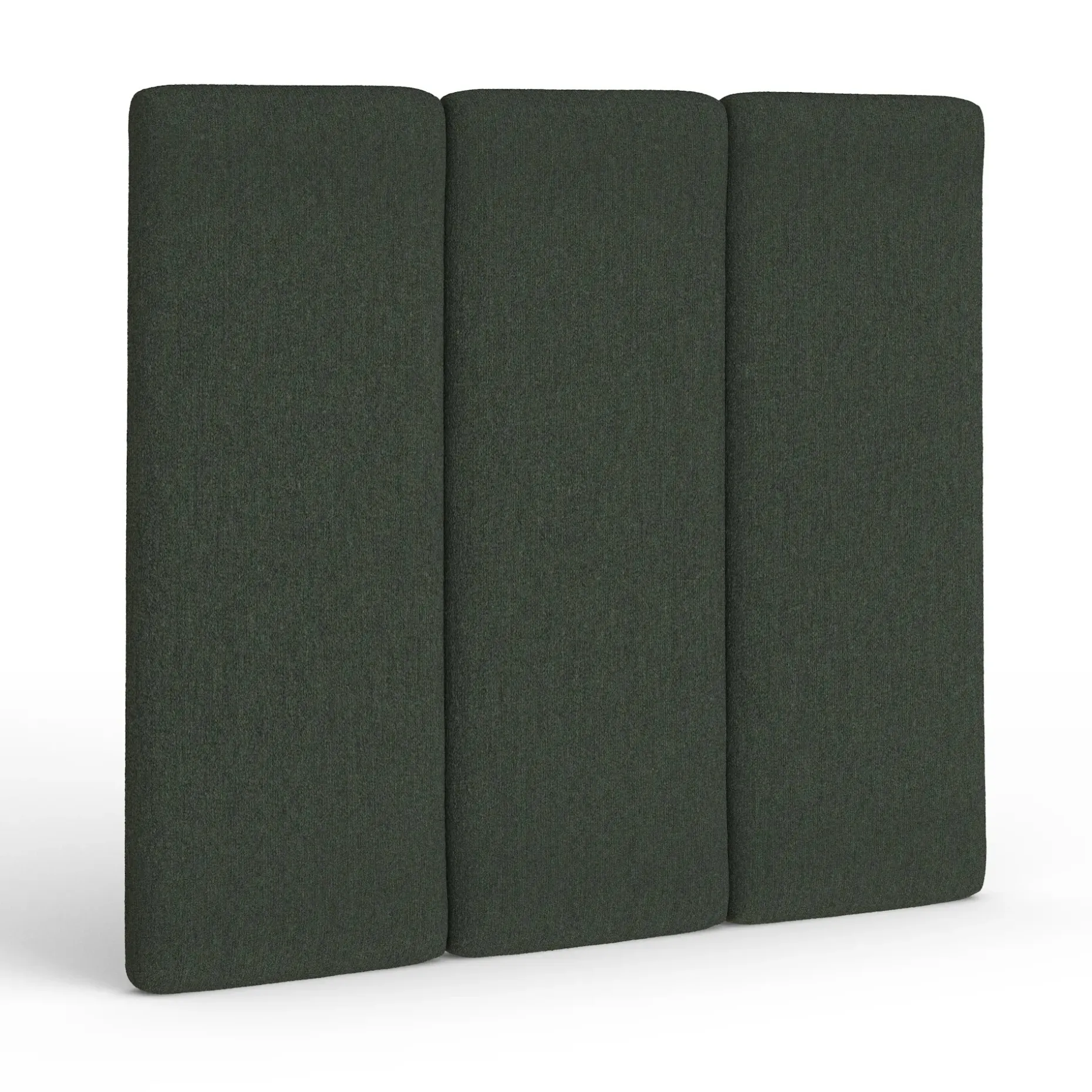Noel Queen Tall Headboard - Green Wool Bouclé