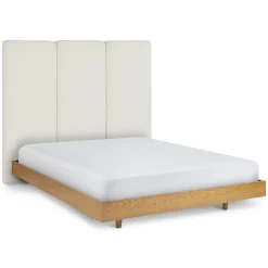 Noel Queen Tall Headboard - Lunaria White Bouclé
