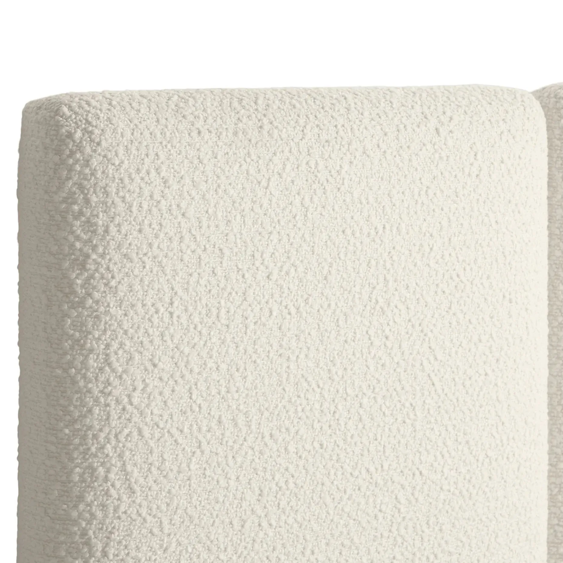 Noel Queen Tall Headboard - Lunaria White Bouclé