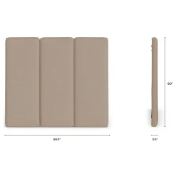 Noel Queen Tall Headboard - Sandstone Wool Bouclé