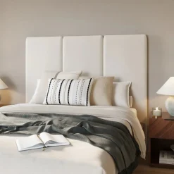 Noel Queen Tall Velvet Headboard - Plush Pacific Taupe