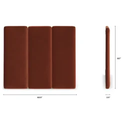 Noel Queen Tall Velvet Headboard - Hale Rust