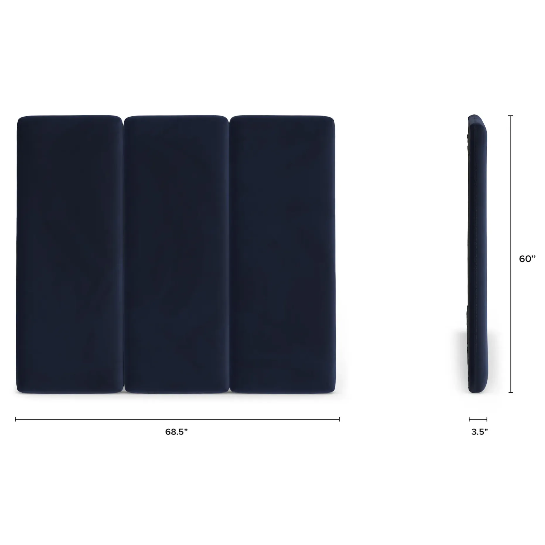 Noel Queen Tall Velvet Headboard - Hale Ink