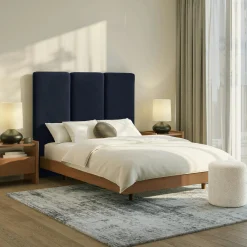 Noel Queen Tall Velvet Headboard - Hale Ink