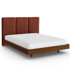 Noel Queen Velvet Headboard - Hale Rust