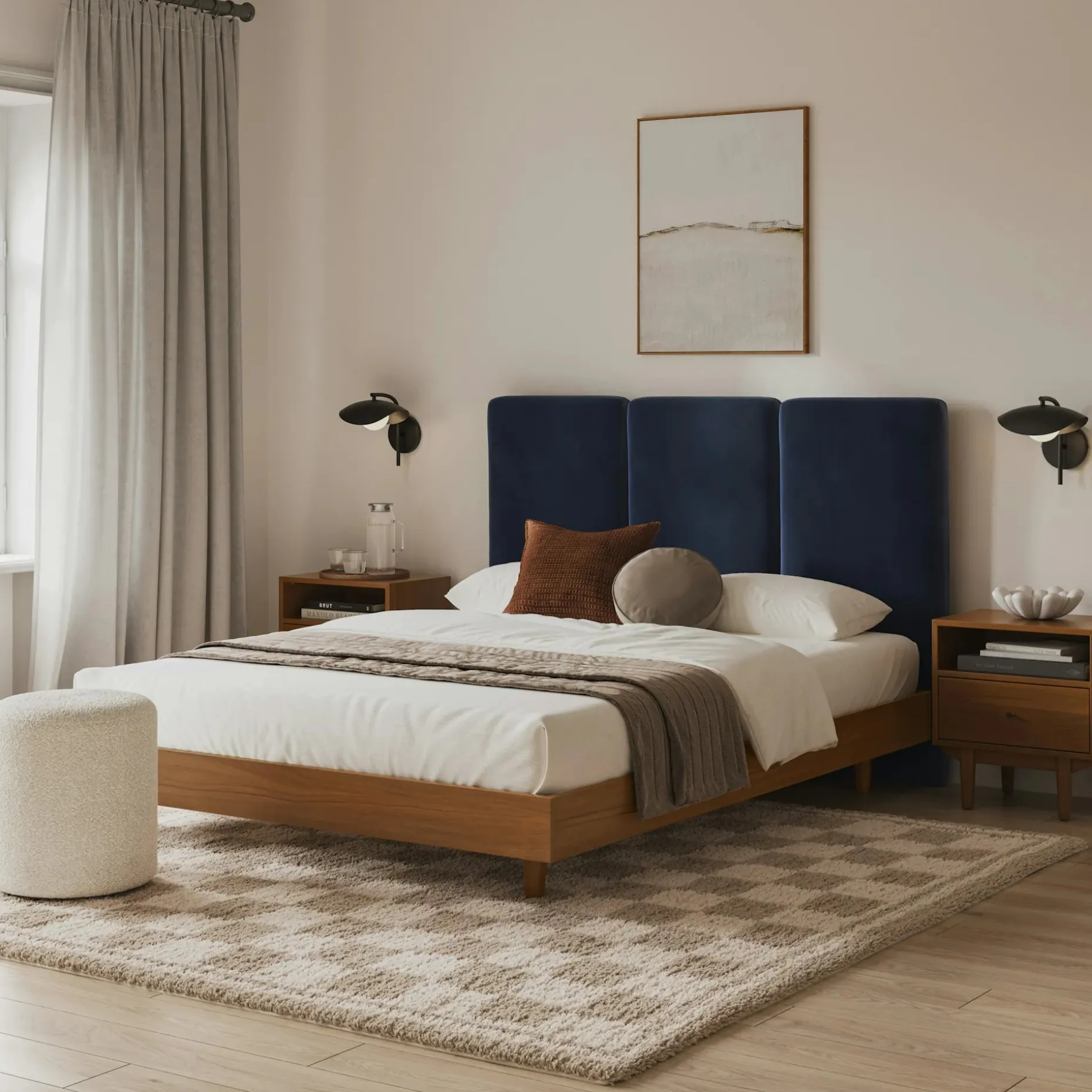 Noel Queen Velvet Headboard - Hale Ink
