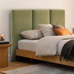 Noel Queen Velvet Headboard - Plush Pacific Sage