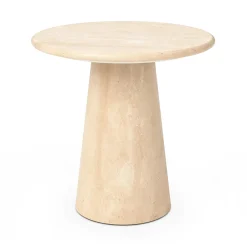 Noemi Travertine Side Table