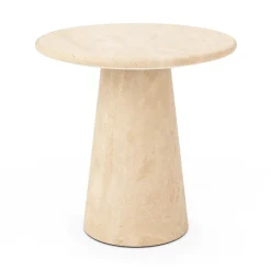 Noemi Travertine Side Table