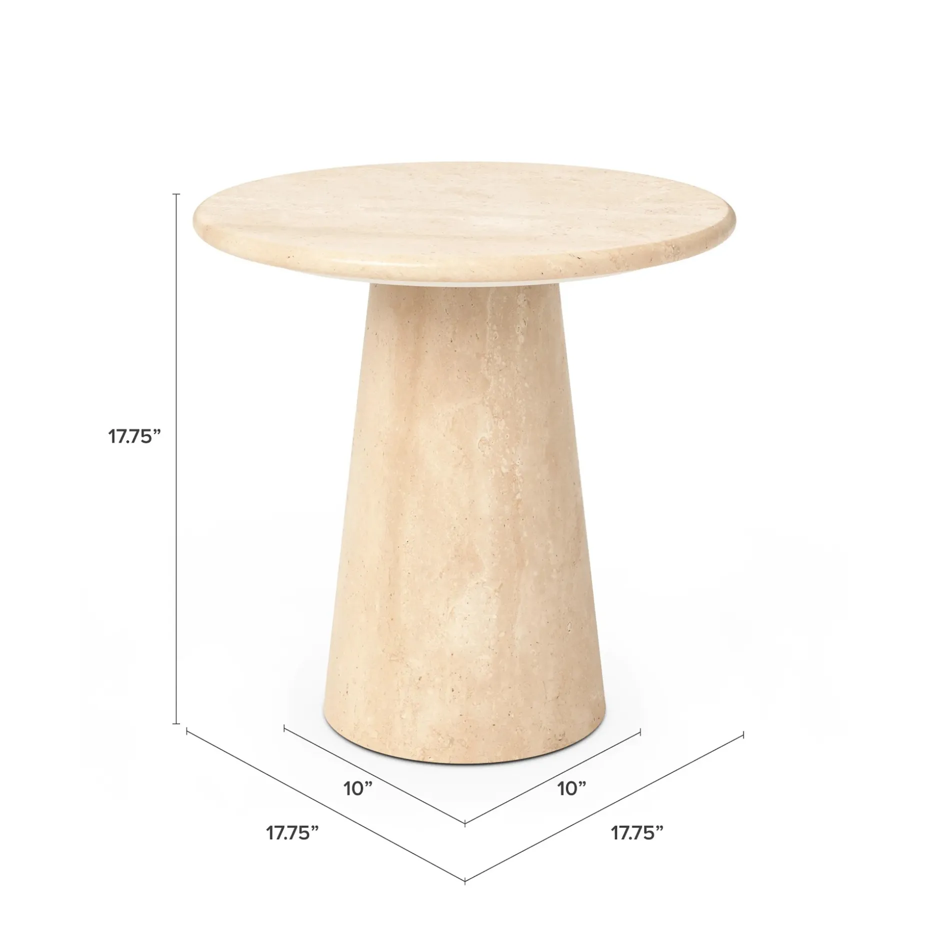 Noemi Travertine Side Table