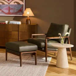 Noemi Travertine Side Table