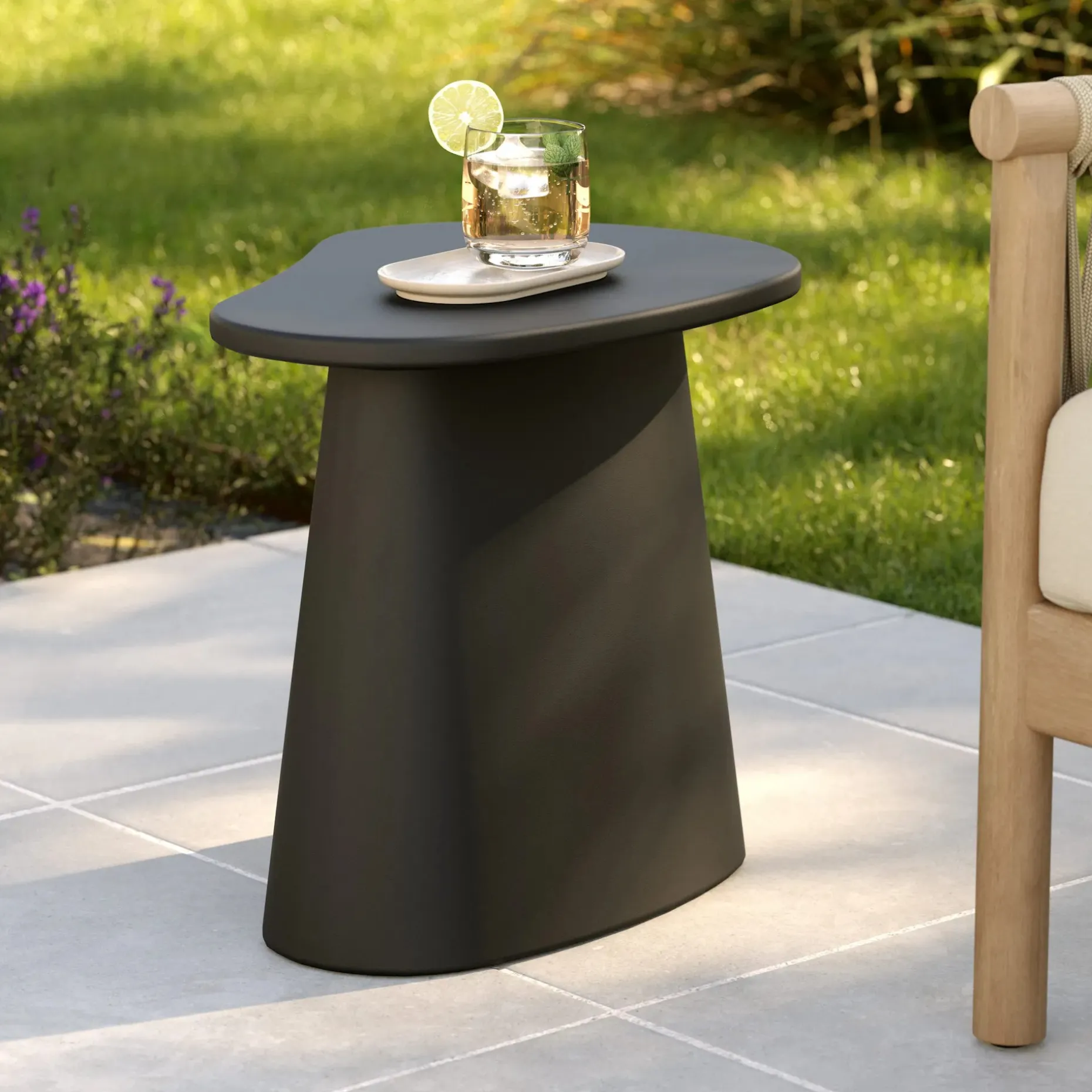 Noora Outdoor Side Table - Black