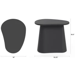 Noora Outdoor Side Table - Black