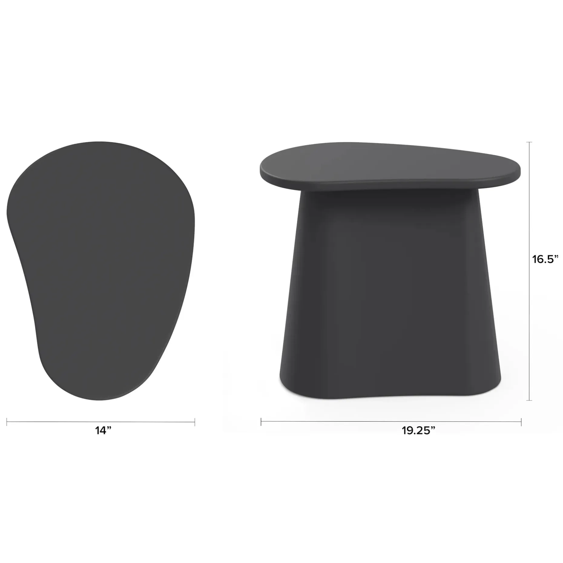 Noora Outdoor Side Table - Black