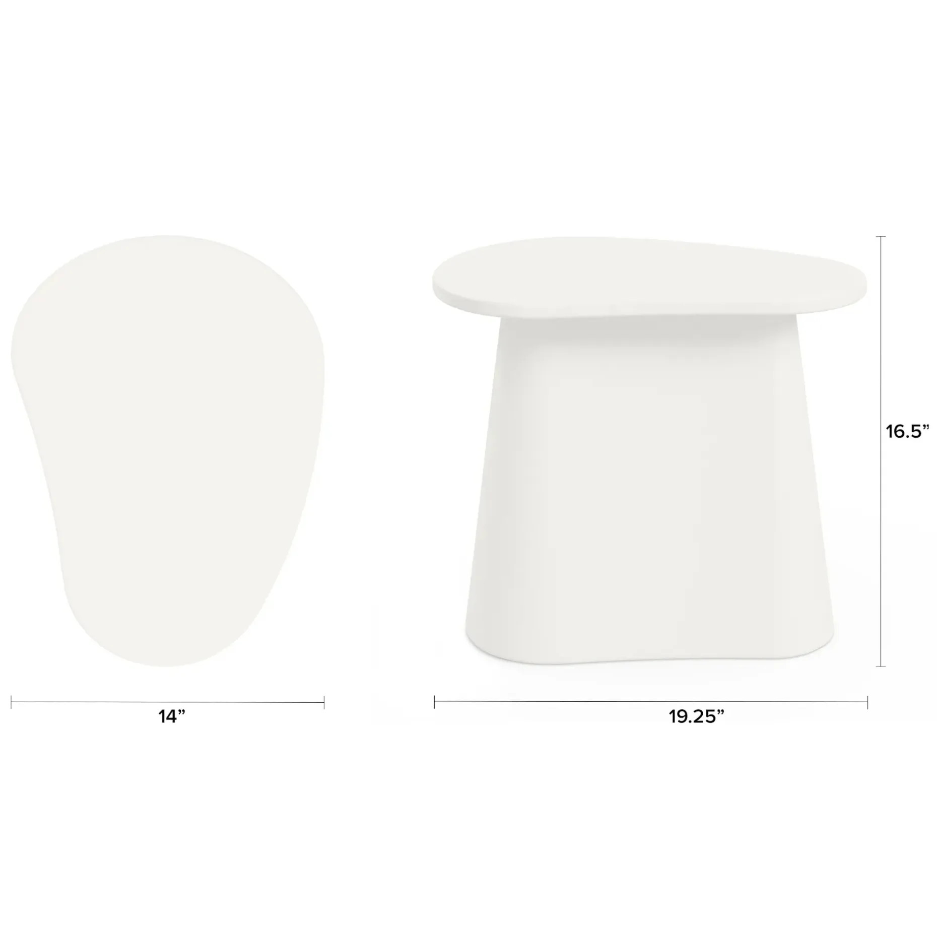 Noora Outdoor Side Table - White