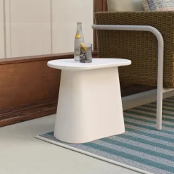 Noora Outdoor Side Table - White