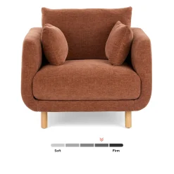 Nora 40.5" Lounge Chair - Hestia Caramel