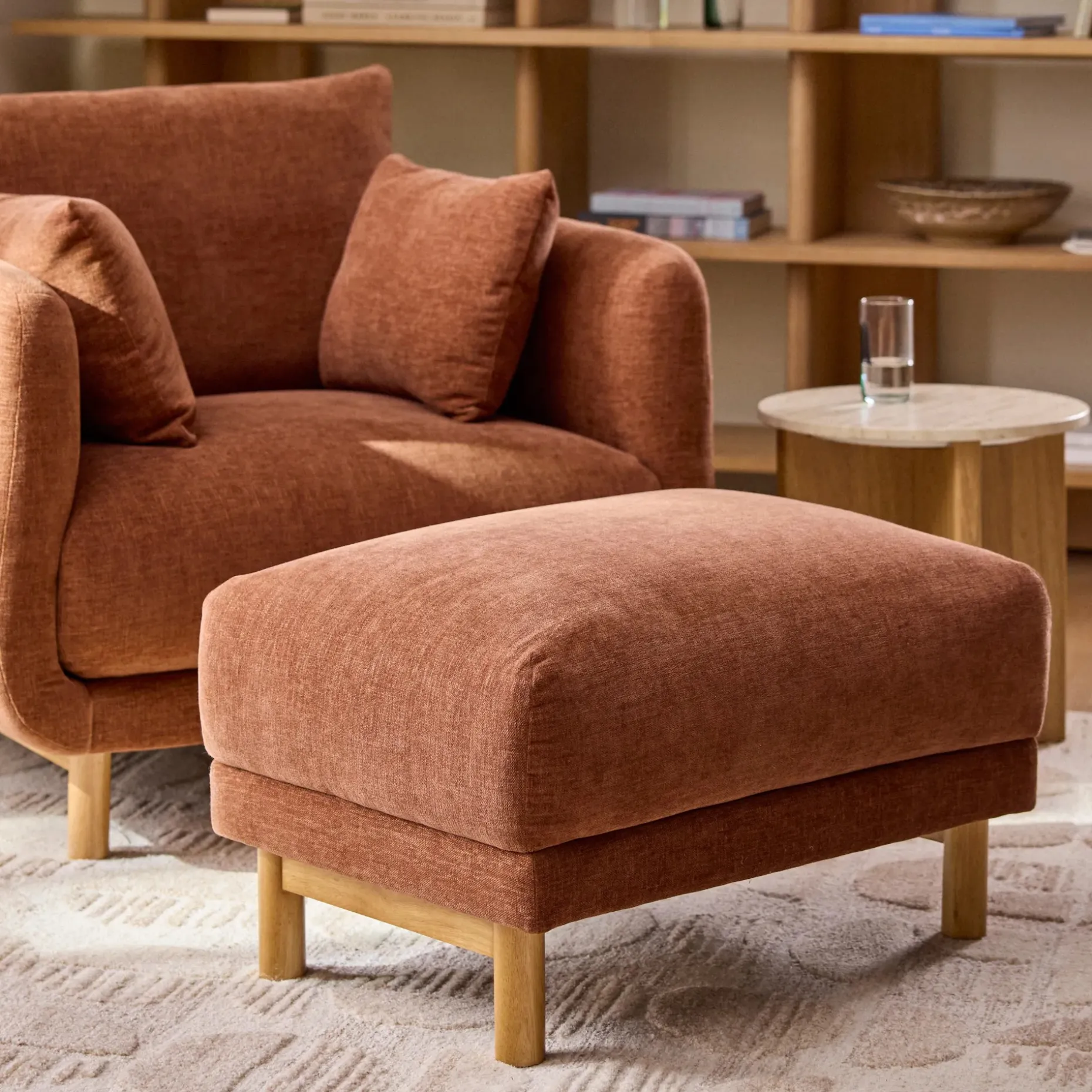 Nora 32" Ottoman - Hestia Caramel