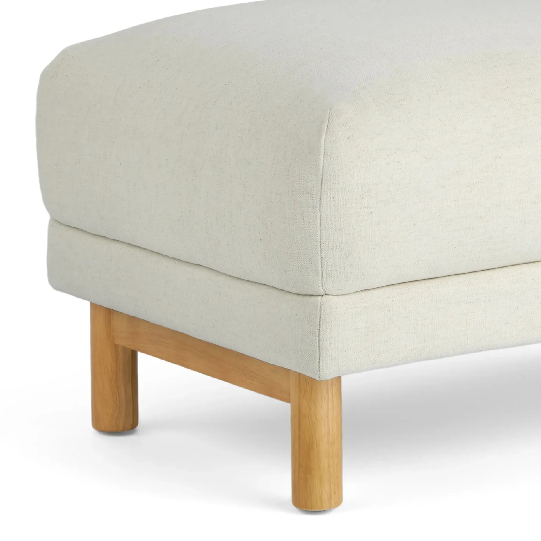 Nora 32" Ottoman - Savoy Ivory