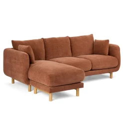 Nora 90" Reversible Sectional - Hestia Caramel