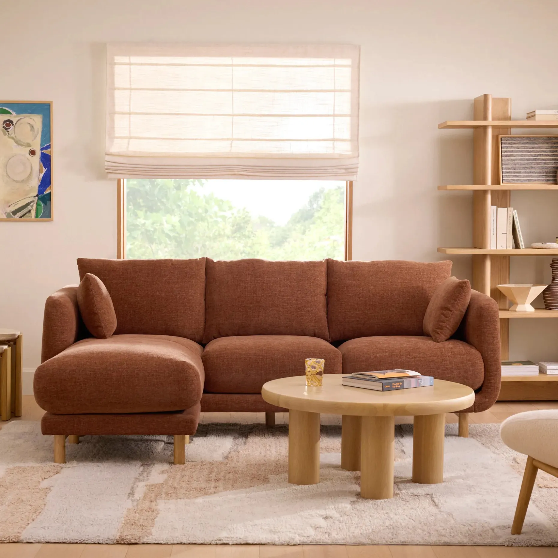 Nora 90" Reversible Sectional - Hestia Caramel