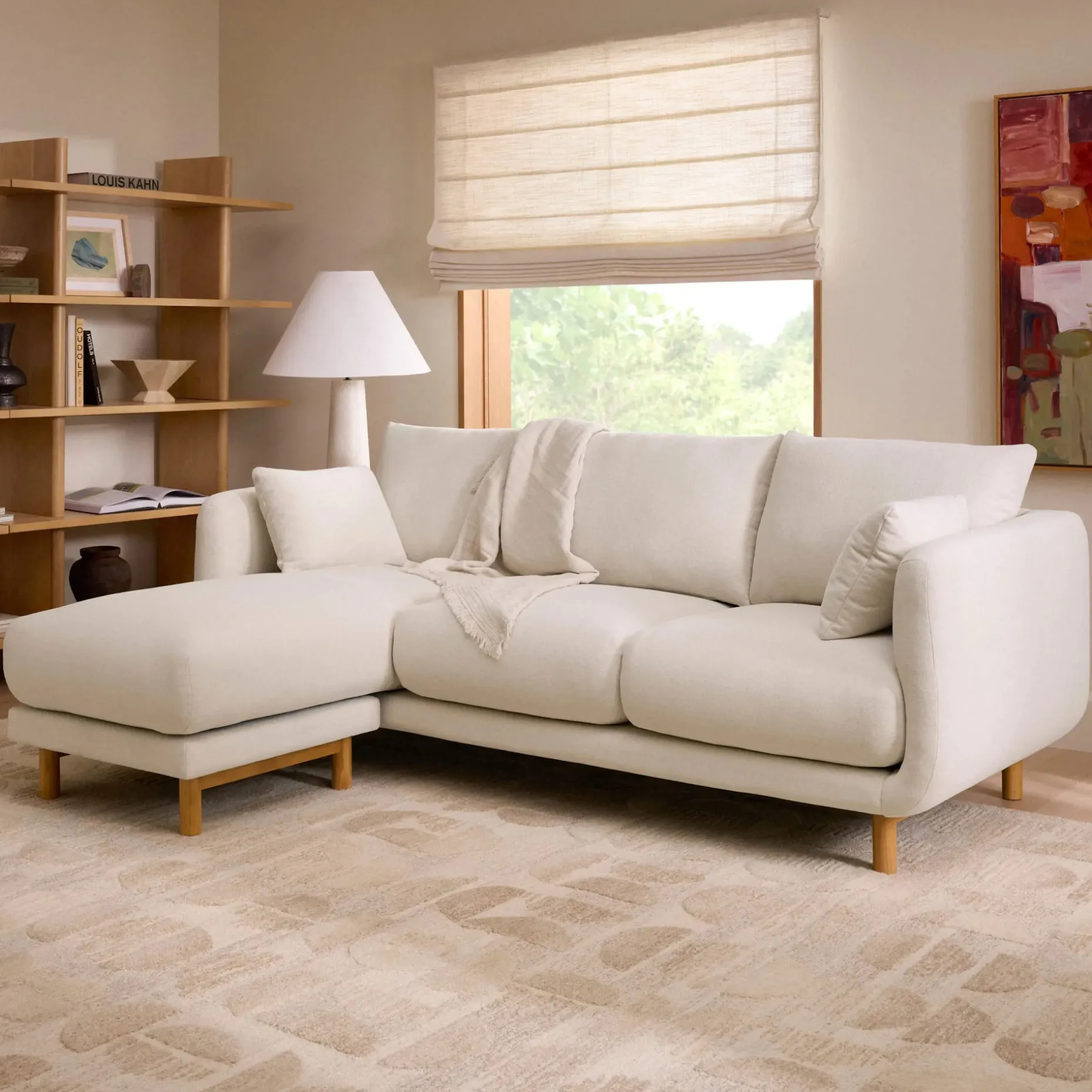 Nora 90" Reversible Sectional - Savoy Ivory