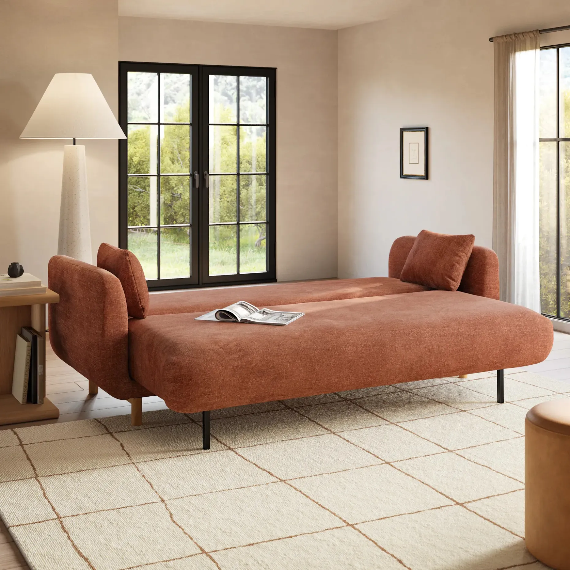 Nora 91.5" Sofa Bed - Hestia Caramel