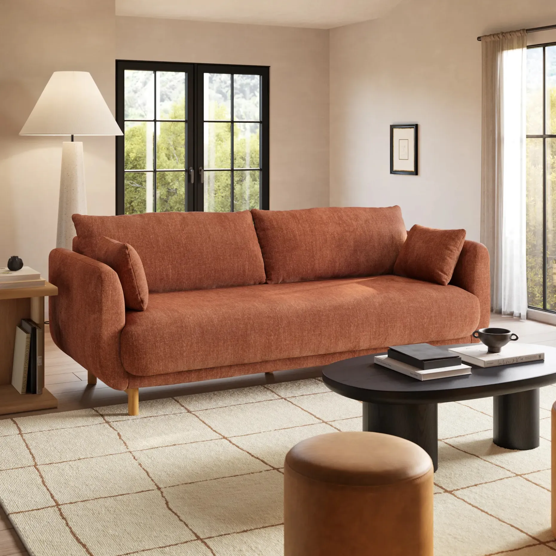 Nora 91.5" Sofa Bed - Hestia Caramel