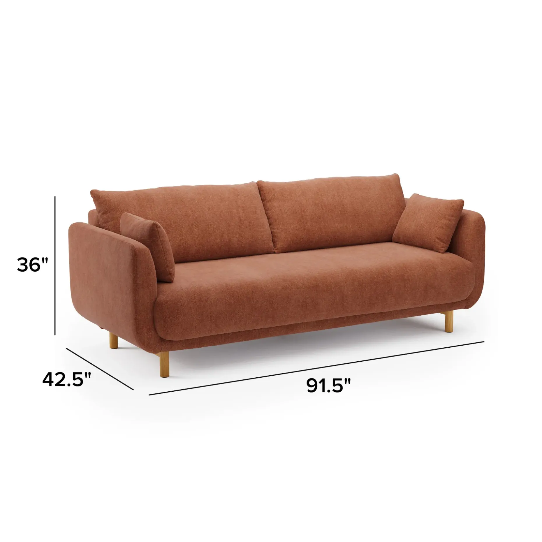 Nora 91.5" Sofa Bed - Hestia Caramel