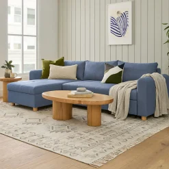 Nordby 104" Reversible Sleeper Sectional - Lull Blue