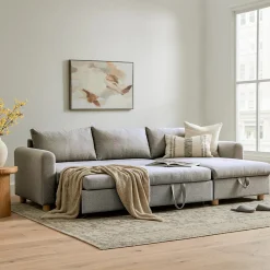 Nordby 104" Reversible Sleeper Sectional - Pep Gray