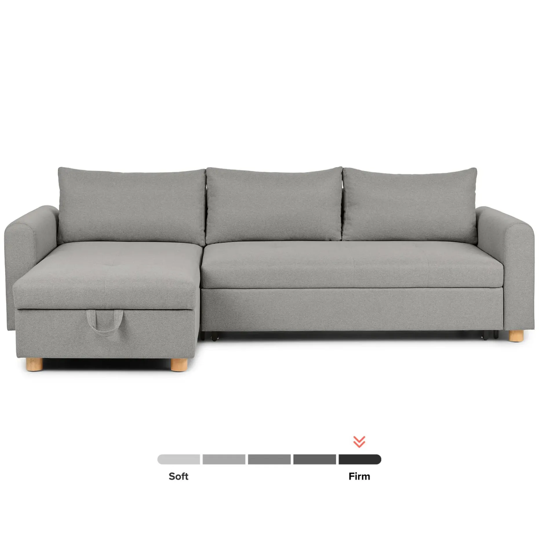 Nordby 104" Reversible Sleeper Sectional - Pep Gray