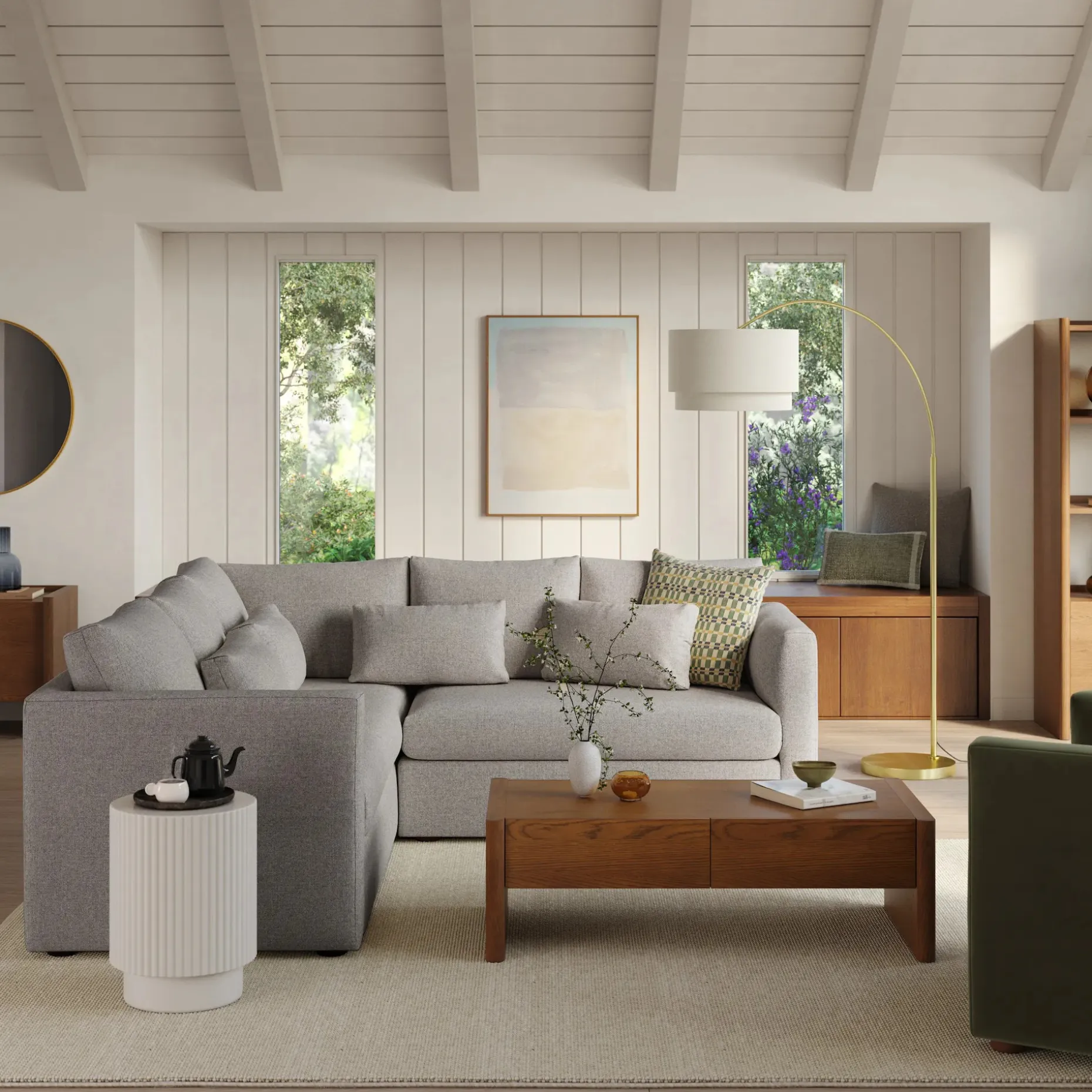 Nordens Concrete Side Table - Soft White