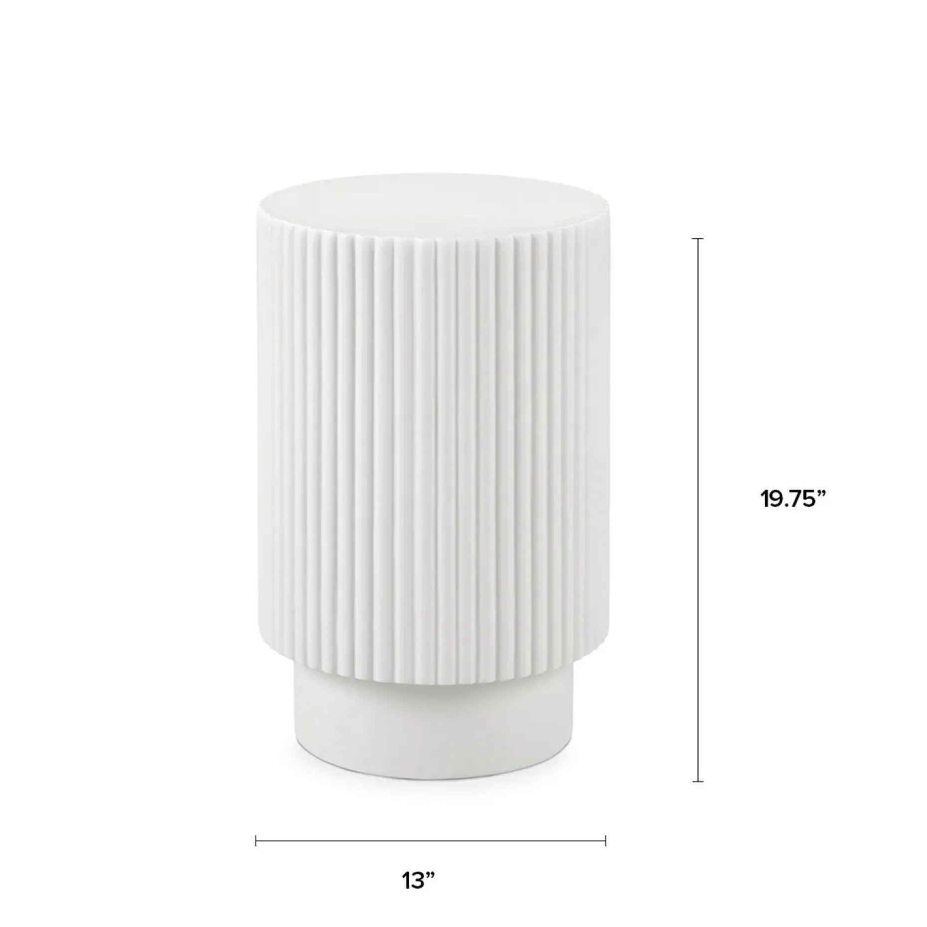 Nordens Concrete Side Table - Soft White