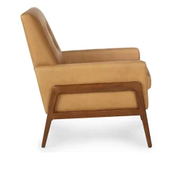 Nord 29" Leather Lounge Chair - Charme Tan
