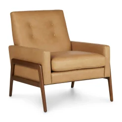 Nord 29" Leather Lounge Chair - Charme Tan