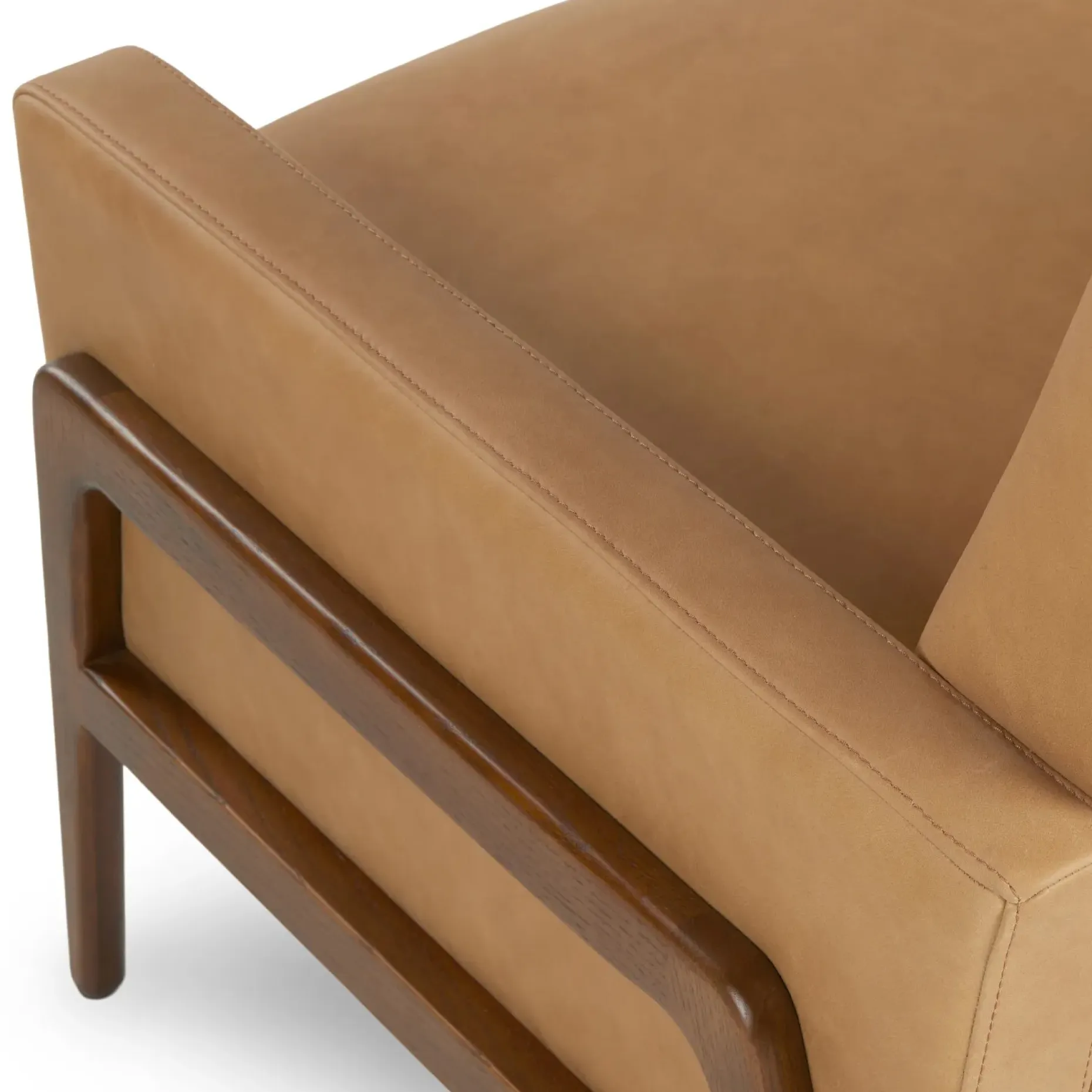 Nord 29" Leather Lounge Chair - Charme Tan