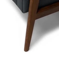 Nord 29" Leather Lounge Chair - Charme Black