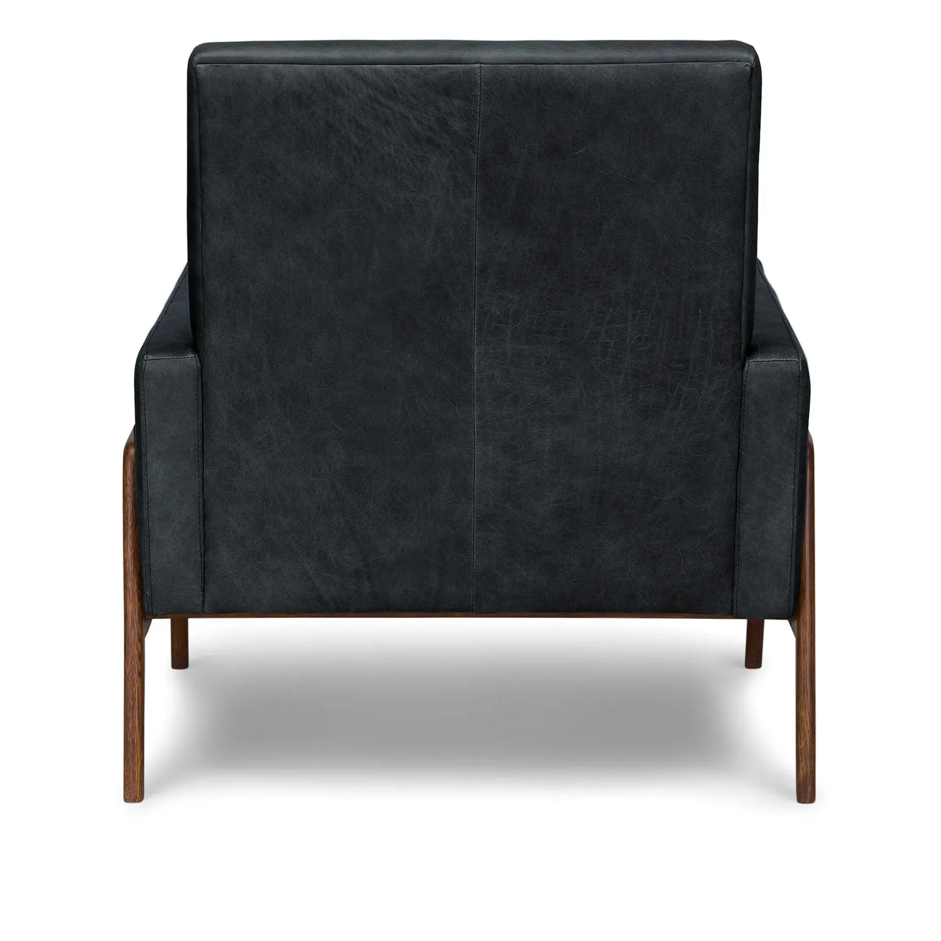Nord 29" Leather Lounge Chair - Charme Black