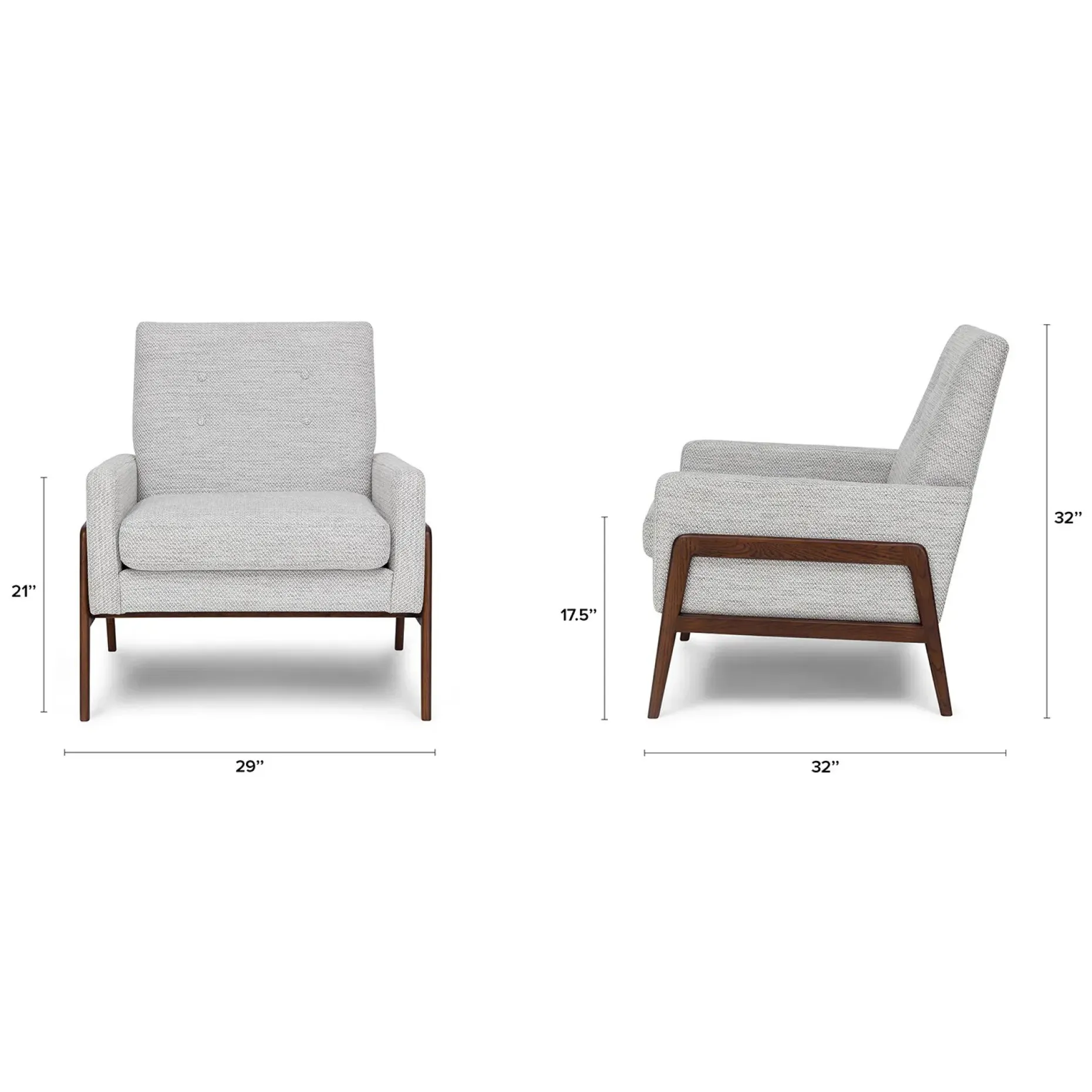 Nord 29" Lounge Chair - Galaxy Gray
