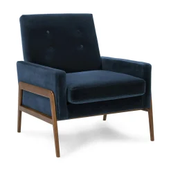 Nord 29" Velvet Lounge Chair - Cascadia Blue