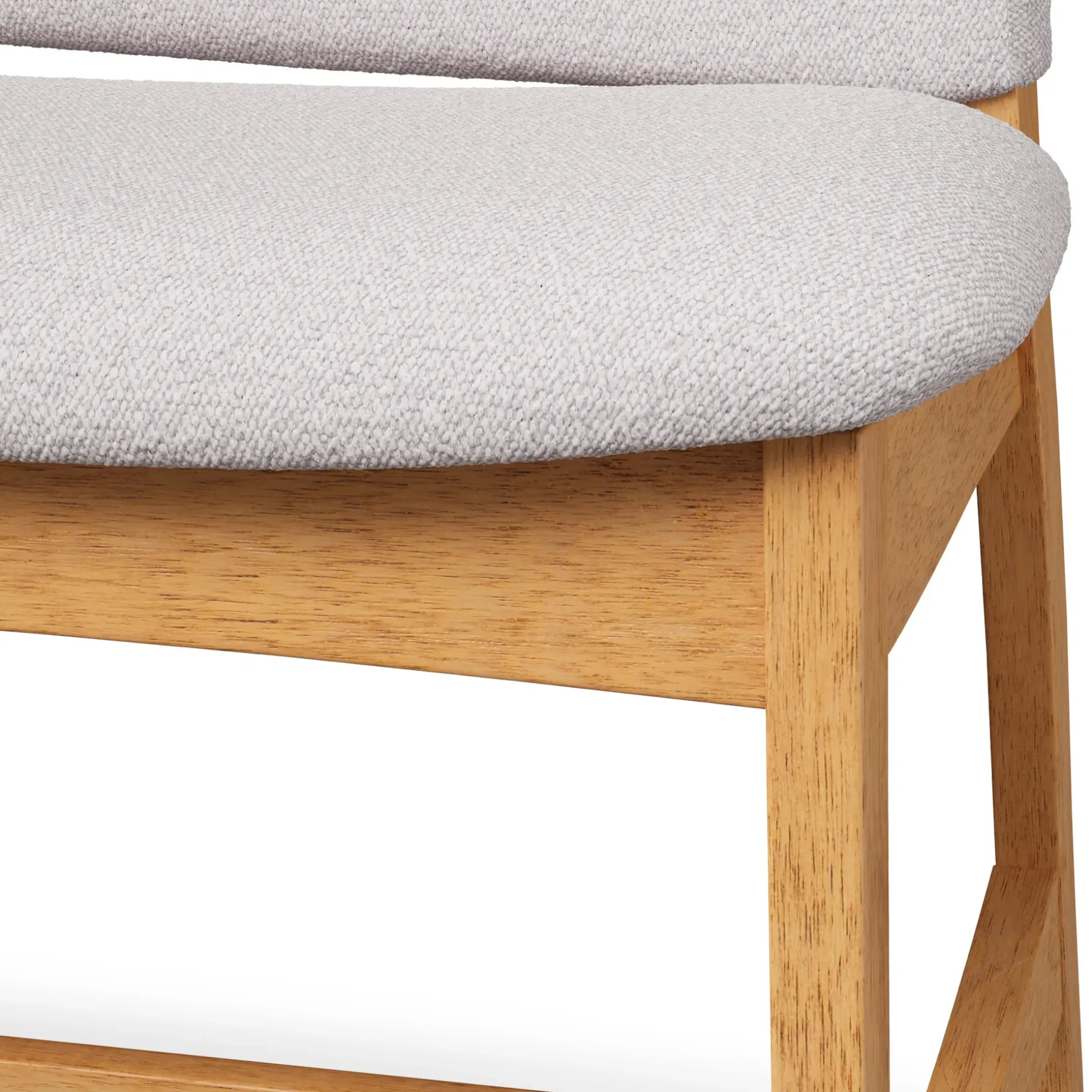 Nosh 51.5" Bench - Oak and Ratine Ivory
