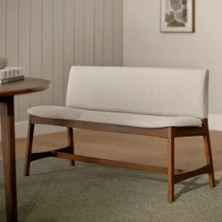 Nosh 51.5" Bench - Walnut and Chalk Gray