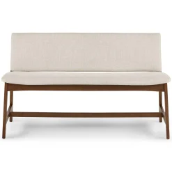 Nosh 51.5" Bench - Walnut and Chalk Gray