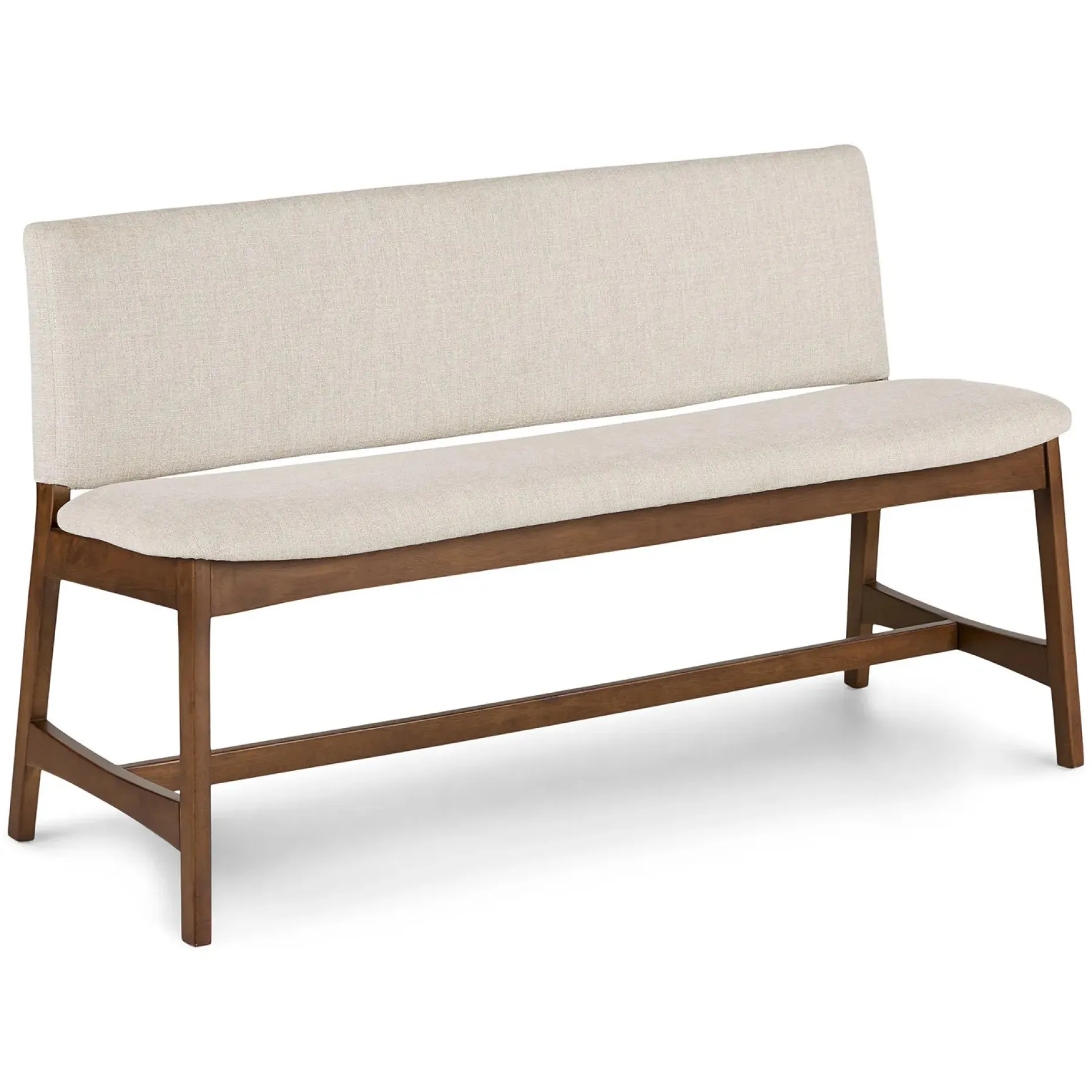Nosh 51.5" Bench - Walnut and Chalk Gray