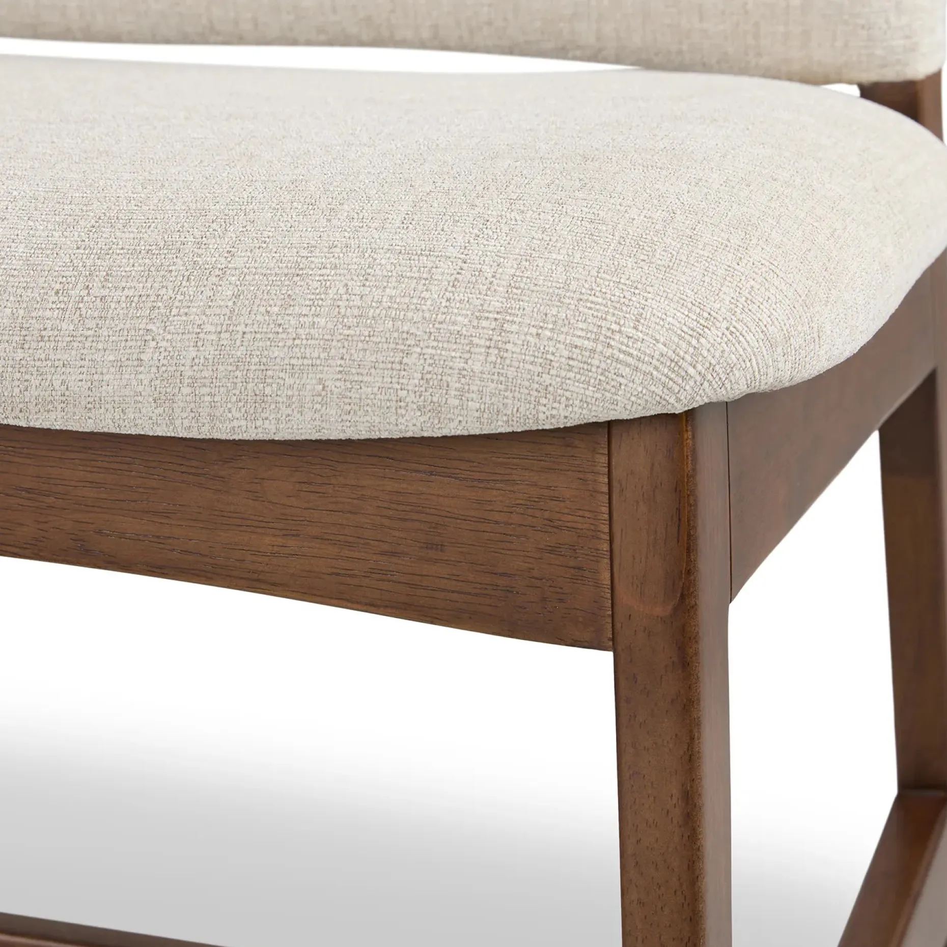 Nosh 51.5" Bench - Walnut and Chalk Gray